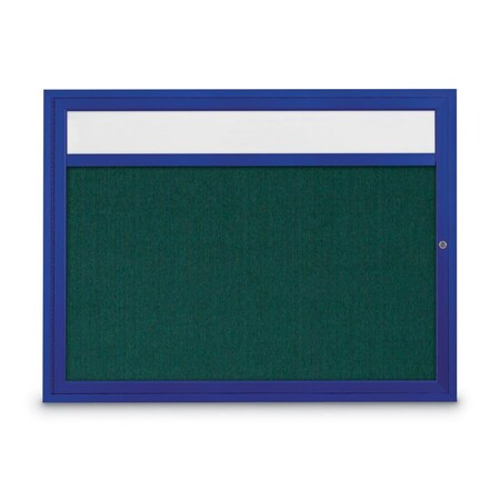 United Visual Products Slim Enclosed Corkboard, 30"x36", White Alum Frame/Cinnabar UVEB3036-WHITE-CINNABA
